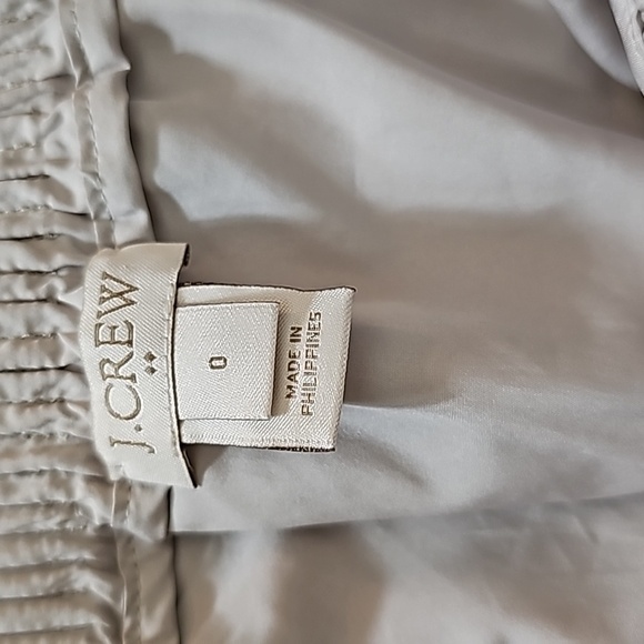 J Crew Linen Blend Elastic Waist Pull On Sparkle Gold Mini Skirt Size 0 - Picture 5 of 7